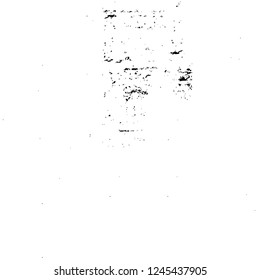 Grunge overlay layer. Abstract black and white vector background. Monochrome vintage surface with dirty pattern in cracks, spots, dots. Old wall in dark horror style design