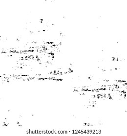 Grunge overlay layer. Abstract black and white vector background. Monochrome vintage surface with dirty pattern in cracks, spots, dots. Old wall in dark horror style design