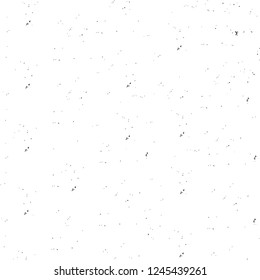 Grunge overlay layer. Abstract black and white vector background. Monochrome vintage surface with dirty pattern in cracks, spots, dots. Old wall in dark horror style design