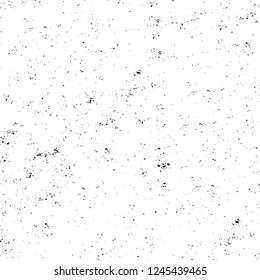 Grunge overlay layer. Abstract black and white vector background. Monochrome vintage surface with dirty pattern in cracks, spots, dots. Old wall in dark horror style design