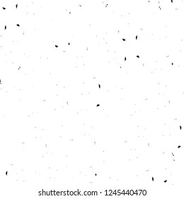 Grunge overlay layer. Abstract black and white vector background. Monochrome vintage surface with dirty pattern in cracks, spots, dots. Old wall in dark horror style design
