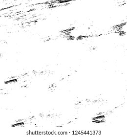 Grunge overlay layer. Abstract black and white vector background. Monochrome vintage surface with dirty pattern in cracks, spots, dots. Old wall in dark horror style design