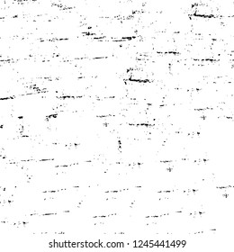 Grunge overlay layer. Abstract black and white vector background. Monochrome vintage surface with dirty pattern in cracks, spots, dots. Old wall in dark horror style design