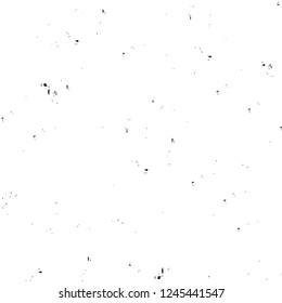 Grunge overlay layer. Abstract black and white vector background. Monochrome vintage surface with dirty pattern in cracks, spots, dots. Old wall in dark horror style design
