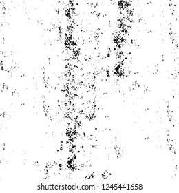 Grunge overlay layer. Abstract black and white vector background. Monochrome vintage surface with dirty pattern in cracks, spots, dots. Old wall in dark horror style design