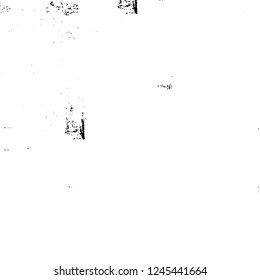 Grunge overlay layer. Abstract black and white vector background. Monochrome vintage surface with dirty pattern in cracks, spots, dots. Old wall in dark horror style design