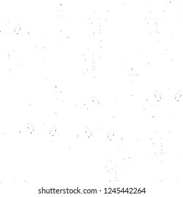 Grunge overlay layer. Abstract black and white vector background. Monochrome vintage surface with dirty pattern in cracks, spots, dots. Old wall in dark horror style design