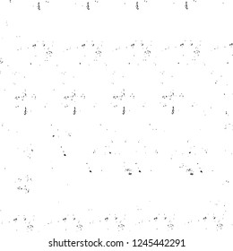 Grunge overlay layer. Abstract black and white vector background. Monochrome vintage surface with dirty pattern in cracks, spots, dots. Old wall in dark horror style design