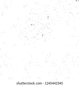 Grunge overlay layer. Abstract black and white vector background. Monochrome vintage surface with dirty pattern in cracks, spots, dots. Old wall in dark horror style design