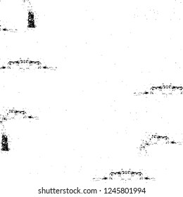 Grunge overlay layer. Abstract black and white vector background. Monochrome vintage surface with dirty pattern in cracks, spots, dots. Old painted wall in dark horror style design