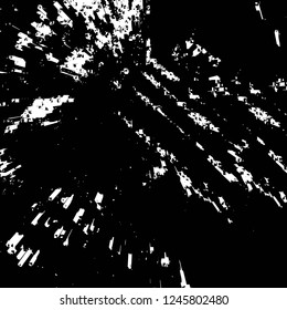 Grunge overlay layer. Abstract black and white vector background. Monochrome vintage surface with dirty pattern in cracks, spots, dots. Old painted wall in dark horror style design