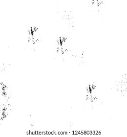 Grunge overlay layer. Abstract black and white vector background. Monochrome vintage surface with dirty pattern in cracks, spots, dots. Old painted wall in dark horror style design