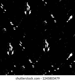 Grunge overlay layer. Abstract black and white vector background. Monochrome vintage surface with dirty pattern in cracks, spots, dots. Old painted wall in dark horror style design