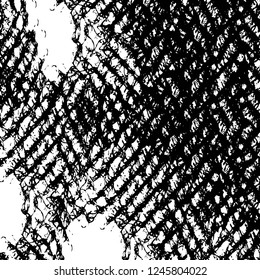 Grunge overlay layer. Abstract black and white vector background. Monochrome vintage surface with dirty pattern in cracks, spots, dots. Old painted wall in dark horror style design