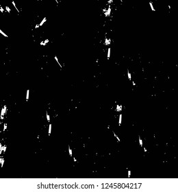 Grunge overlay layer. Abstract black and white vector background. Monochrome vintage surface with dirty pattern in cracks, spots, dots. Old painted wall in dark horror style design