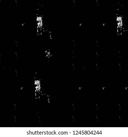 Grunge overlay layer. Abstract black and white vector background. Monochrome vintage surface with dirty pattern in cracks, spots, dots. Old painted wall in dark horror style design