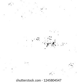 Grunge overlay layer. Abstract black and white vector background. Monochrome vintage surface with dirty pattern in cracks, spots, dots. Old painted wall in dark horror style design