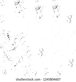 Grunge overlay layer. Abstract black and white vector background. Monochrome vintage surface with dirty pattern in cracks, spots, dots. Old painted wall in dark horror style design