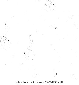 Grunge overlay layer. Abstract black and white vector background. Monochrome vintage surface with dirty pattern in cracks, spots, dots. Old painted wall in dark horror style design