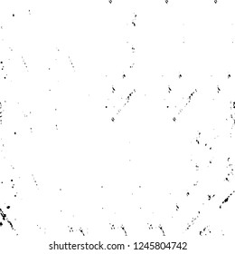 Grunge overlay layer. Abstract black and white vector background. Monochrome vintage surface with dirty pattern in cracks, spots, dots. Old painted wall in dark horror style design