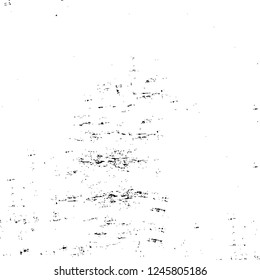 Grunge overlay layer. Abstract black and white vector background. Monochrome vintage surface with dirty pattern in cracks, spots, dots. Old painted wall in dark horror style design
