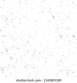 Grunge overlay layer. Abstract black and white vector background. Monochrome vintage surface with dirty pattern in cracks, spots, dots. Old painted wall in dark horror style design