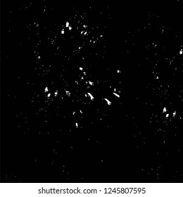 Grunge overlay layer. Abstract black and white vector background. Monochrome vintage surface with dirty pattern in cracks, spots, dots. Old painted wall in dark horror style design
