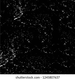 Grunge overlay layer. Abstract black and white vector background. Monochrome vintage surface with dirty pattern in cracks, spots, dots. Old painted wall in dark horror style design