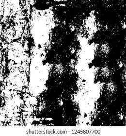 Grunge overlay layer. Abstract black and white vector background. Monochrome vintage surface with dirty pattern in cracks, spots, dots. Old painted wall in dark horror style design