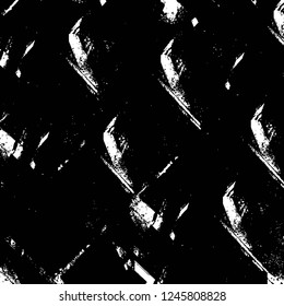 Grunge overlay layer. Abstract black and white vector background. Monochrome vintage surface with dirty pattern in cracks, spots, dots. Old painted wall in dark horror style design