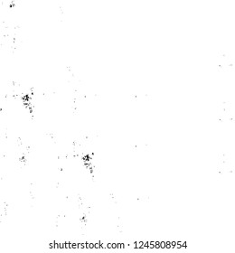 Grunge overlay layer. Abstract black and white vector background. Monochrome vintage surface with dirty pattern in cracks, spots, dots. Old painted wall in dark horror style design