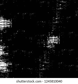 Grunge overlay layer. Abstract black and white vector background. Monochrome vintage surface with dirty pattern in cracks, spots, dots. Old painted wall in dark horror style design