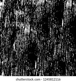 Grunge overlay layer. Abstract black and white vector background. Monochrome vintage surface with dirty pattern in cracks, spots, dots. Old painted wall in dark horror style design