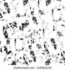 Grunge overlay layer. Abstract black and white vector background. Monochrome vintage surface with dirty pattern in cracks, spots, dots. Old painted wall in dark horror style design