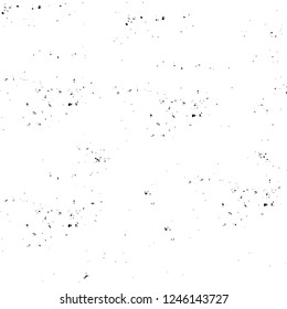 Grunge overlay layer. Abstract black and white vector background. Monochrome vintage surface with dirty pattern in cracks, spots, dots. Old painted wall in dark horror style design