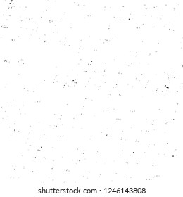 Grunge overlay layer. Abstract black and white vector background. Monochrome vintage surface with dirty pattern in cracks, spots, dots. Old painted wall in dark horror style design