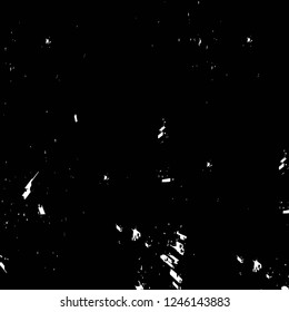 Grunge overlay layer. Abstract black and white vector background. Monochrome vintage surface with dirty pattern in cracks, spots, dots. Old painted wall in dark horror style design