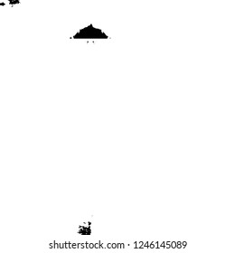 Grunge overlay layer. Abstract black and white vector background. Monochrome vintage surface with dirty pattern in cracks, spots, dots. Old painted wall in dark horror style design