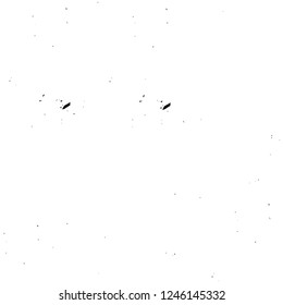 Grunge overlay layer. Abstract black and white vector background. Monochrome vintage surface with dirty pattern in cracks, spots, dots. Old painted wall in dark horror style design