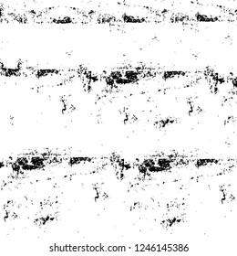 Grunge overlay layer. Abstract black and white vector background. Monochrome vintage surface with dirty pattern in cracks, spots, dots. Old painted wall in dark horror style design