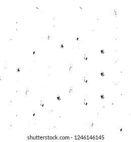 Grunge overlay layer. Abstract black and white vector background. Monochrome vintage surface with dirty pattern in cracks, spots, dots. Old painted wall in dark horror style design
