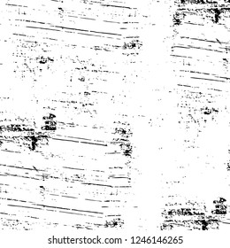 Grunge overlay layer. Abstract black and white vector background. Monochrome vintage surface with dirty pattern in cracks, spots, dots. Old painted wall in dark horror style design