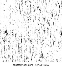 Grunge overlay layer. Abstract black and white vector background. Monochrome vintage surface with dirty pattern in cracks, spots, dots. Old painted wall in dark horror style design