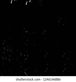 Grunge overlay layer. Abstract black and white vector background. Monochrome vintage surface with dirty pattern in cracks, spots, dots. Old painted wall in dark horror style design