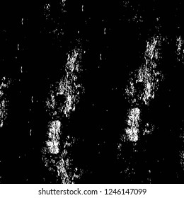 Grunge overlay layer. Abstract black and white vector background. Monochrome vintage surface with dirty pattern in cracks, spots, dots. Old painted wall in dark horror style design