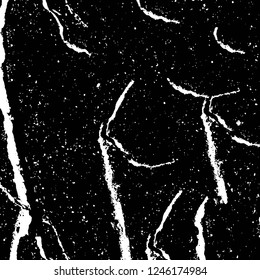 Grunge overlay layer. Abstract black and white vector background. Monochrome vintage surface with dirty pattern in cracks, spots, dots. Old painted wall in dark horror style design