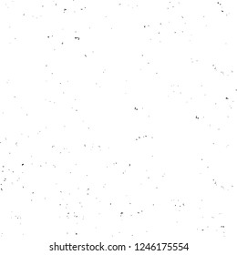 Grunge overlay layer. Abstract black and white vector background. Monochrome vintage surface with dirty pattern in cracks, spots, dots. Old painted wall in dark horror style design