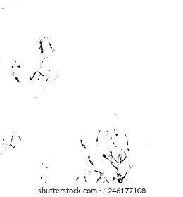 Grunge overlay layer. Abstract black and white vector background. Monochrome vintage surface with dirty pattern in cracks, spots, dots. Old painted wall in dark horror style design