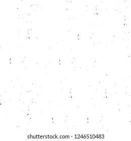 Grunge overlay layer. Abstract black and white vector background. Monochrome vintage surface with dirty pattern in cracks, spots, dots. Old painted wall in dark horror style design