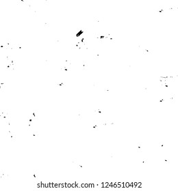 Grunge overlay layer. Abstract black and white vector background. Monochrome vintage surface with dirty pattern in cracks, spots, dots. Old painted wall in dark horror style design
